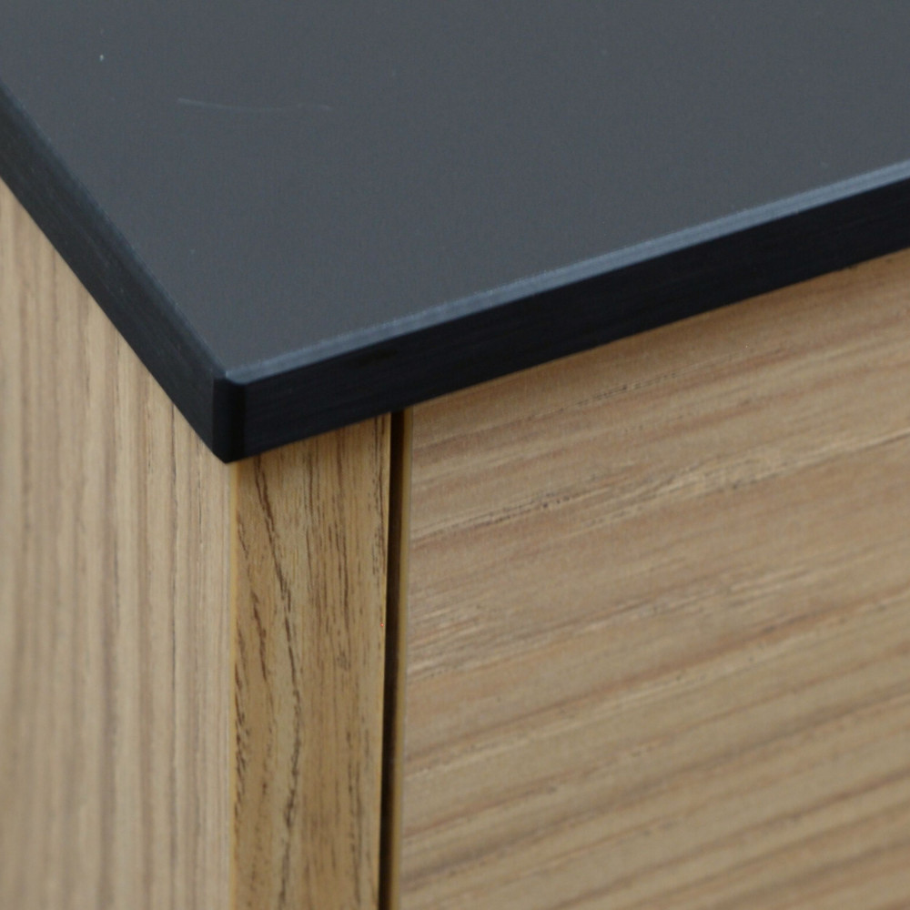 Rzeczywisty dekor HPL KOLM Black Mat 0190AF
